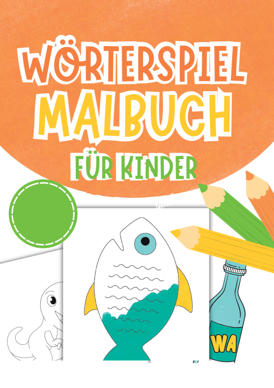 Cover Wörterspiel Malbuch für Kinder